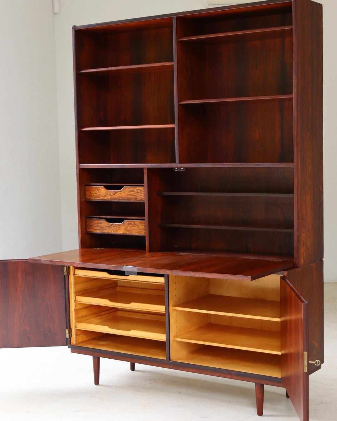 Danish 2 Piece Desk & Shelving Unit