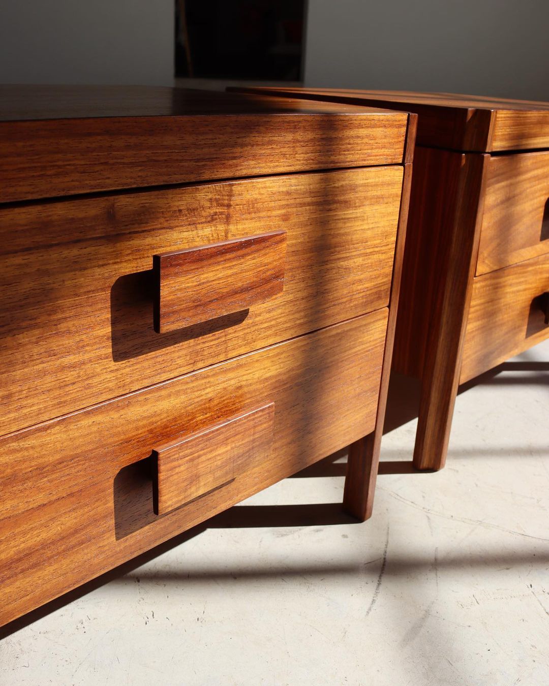 Mid-Century Kiaat Pedestals