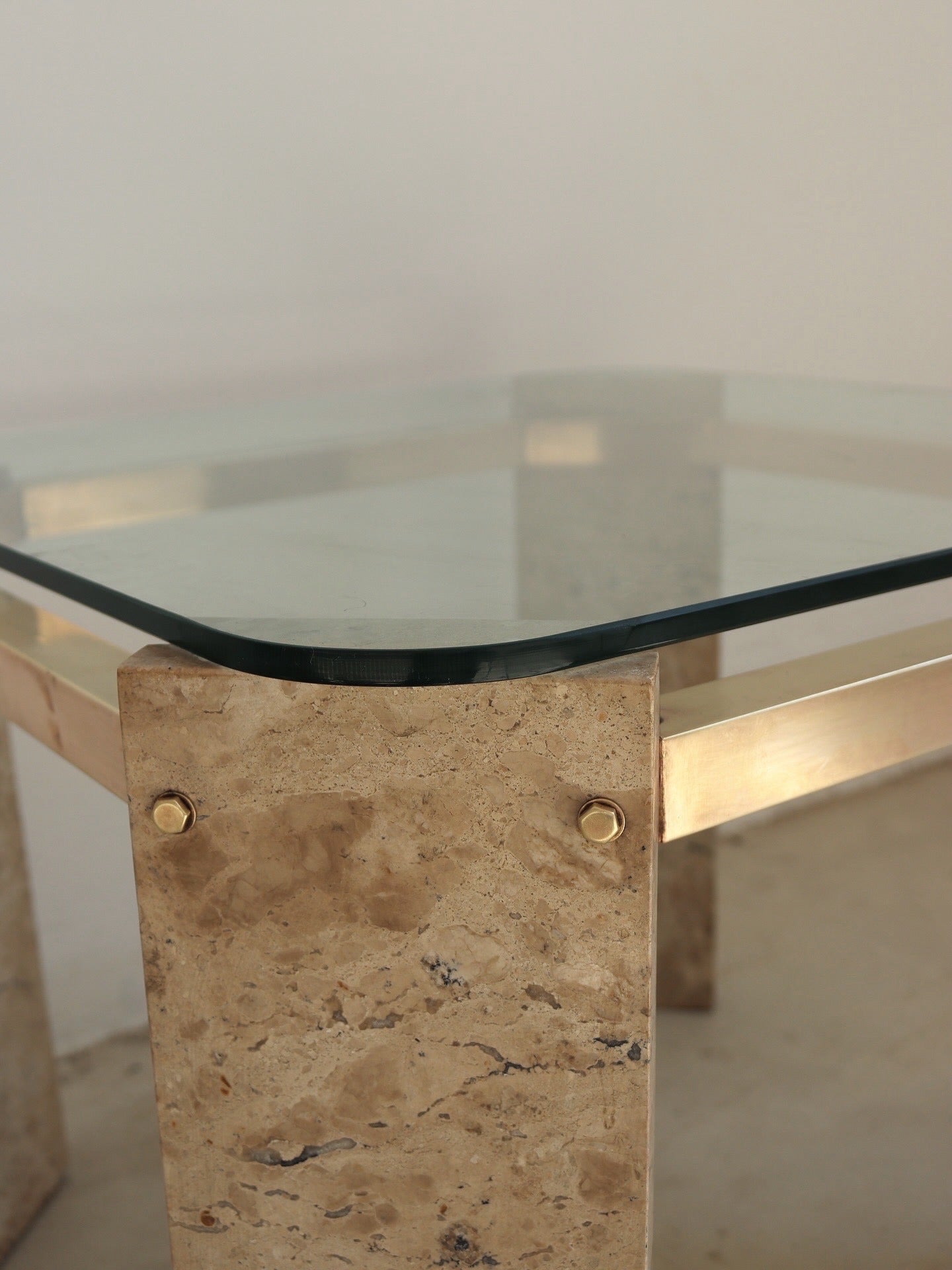 Vintage Travertine Side Table