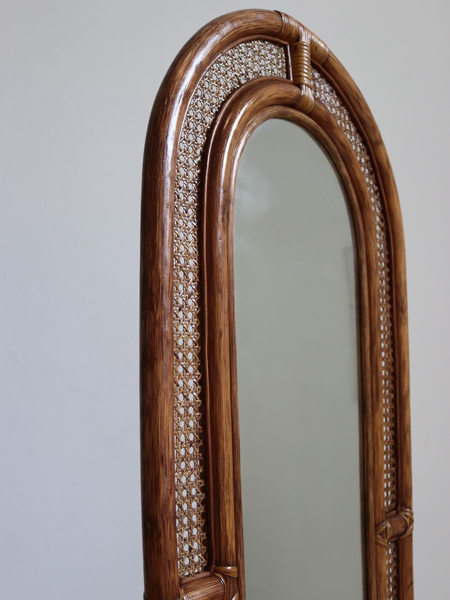 Vintage Cane & Rattan Mirror