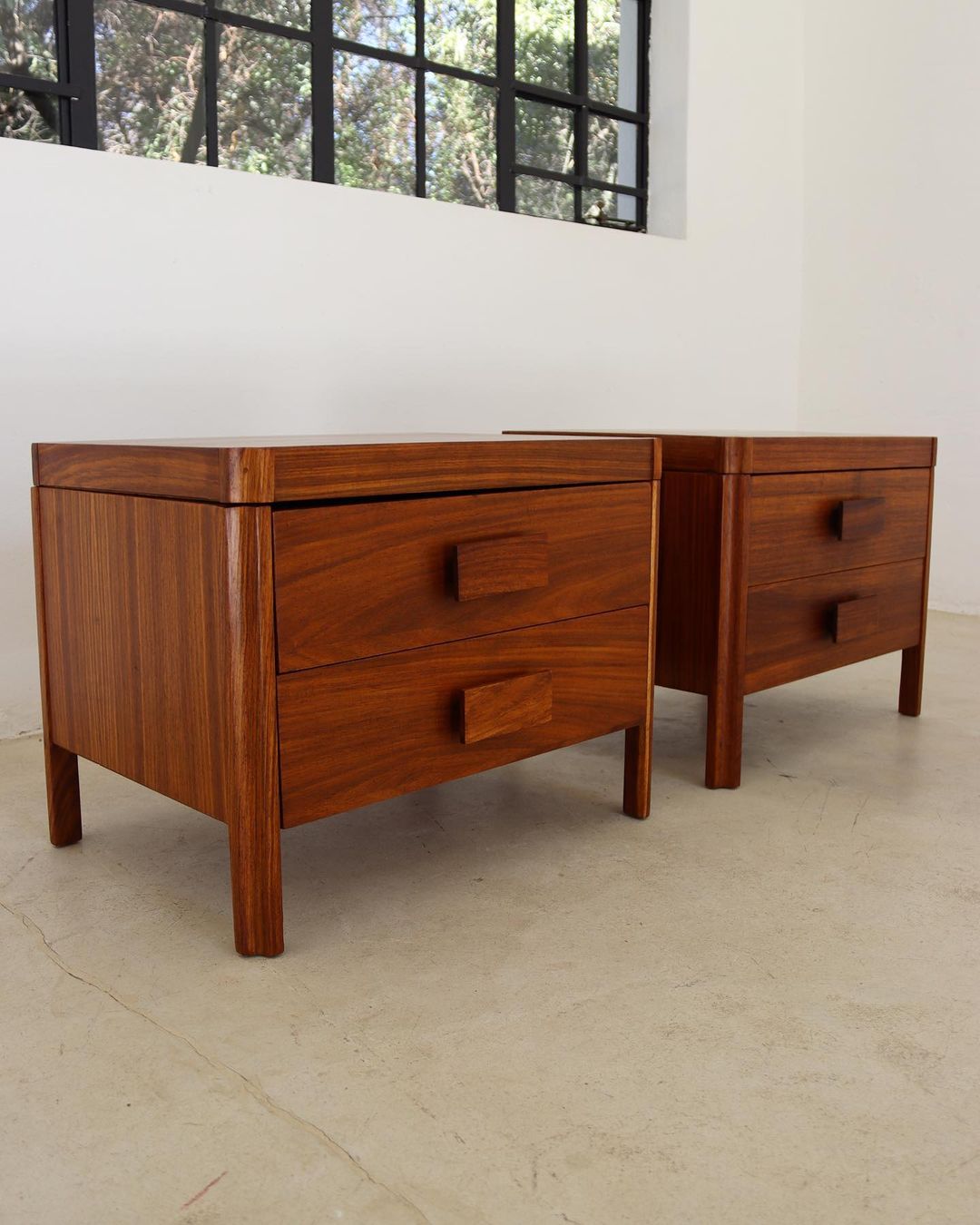 Mid-Century Kiaat Pedestals