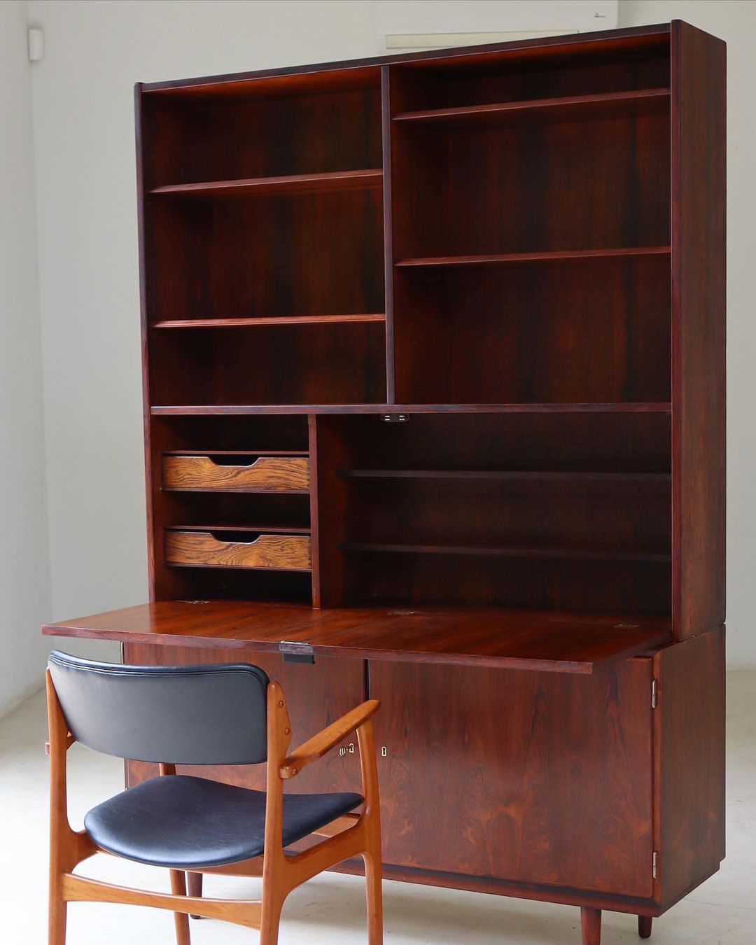 Danish 2 Piece Desk & Shelving Unit