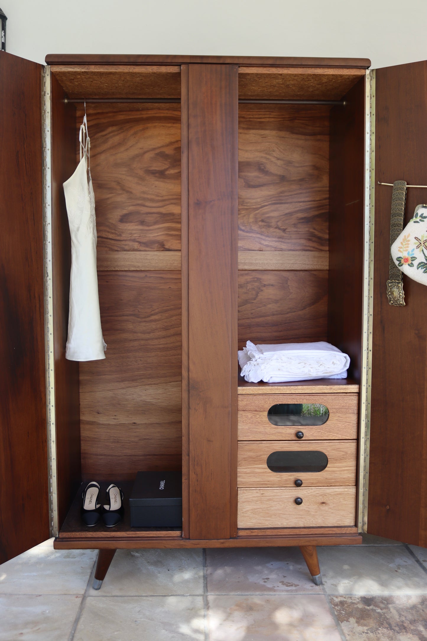 Mid-Century Imbuia Wardrobe