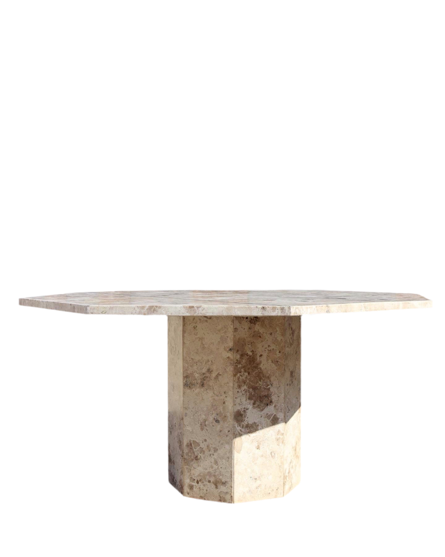1970’s Octagonal Travertine Dining Table