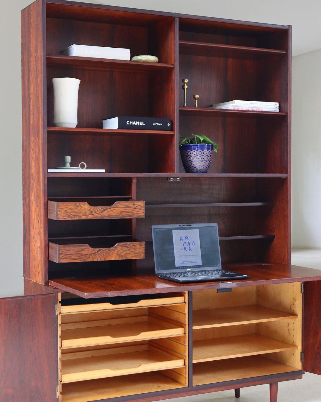 Danish 2 Piece Desk & Shelving Unit