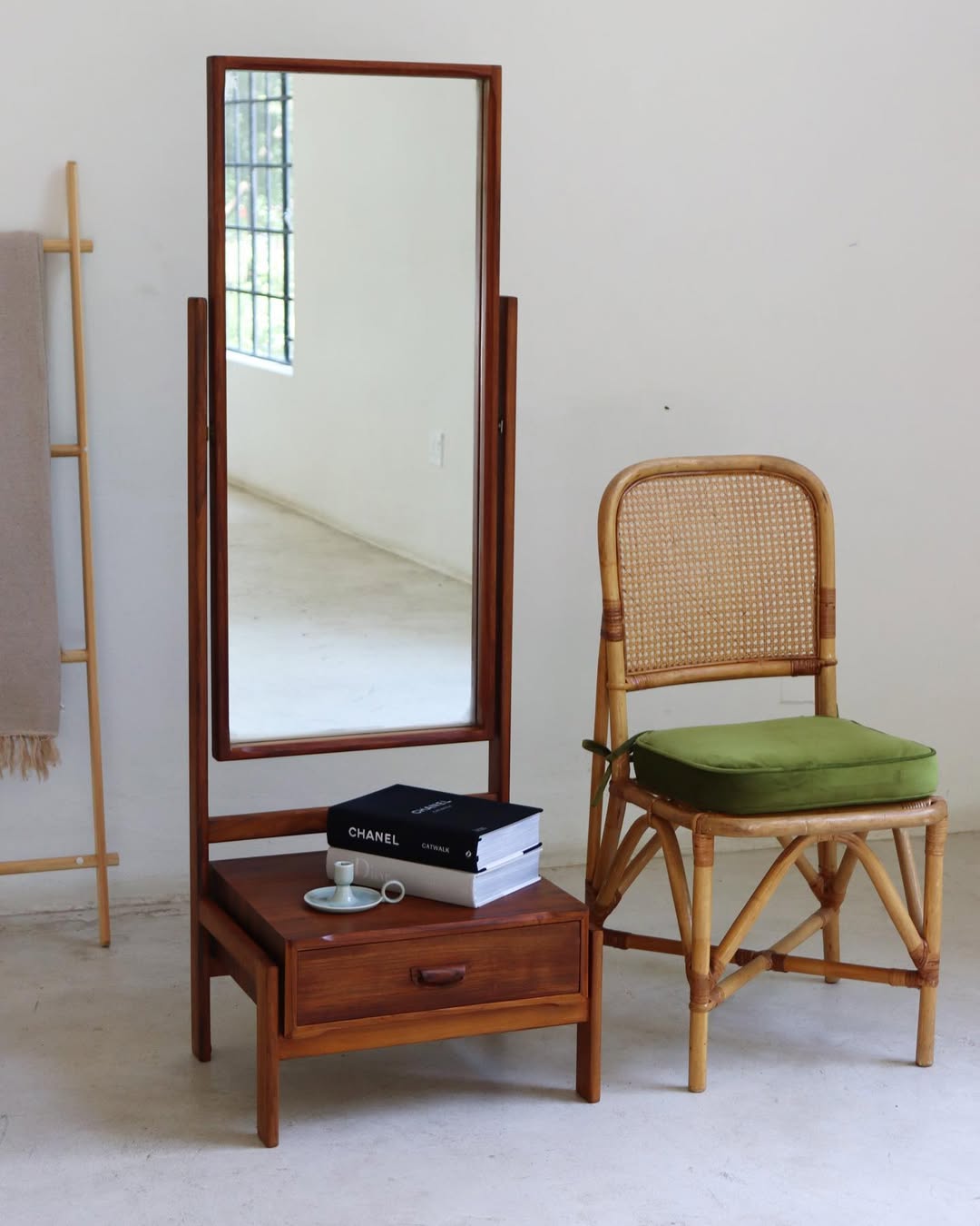 Mid-Century Cheval Dressing Mirror