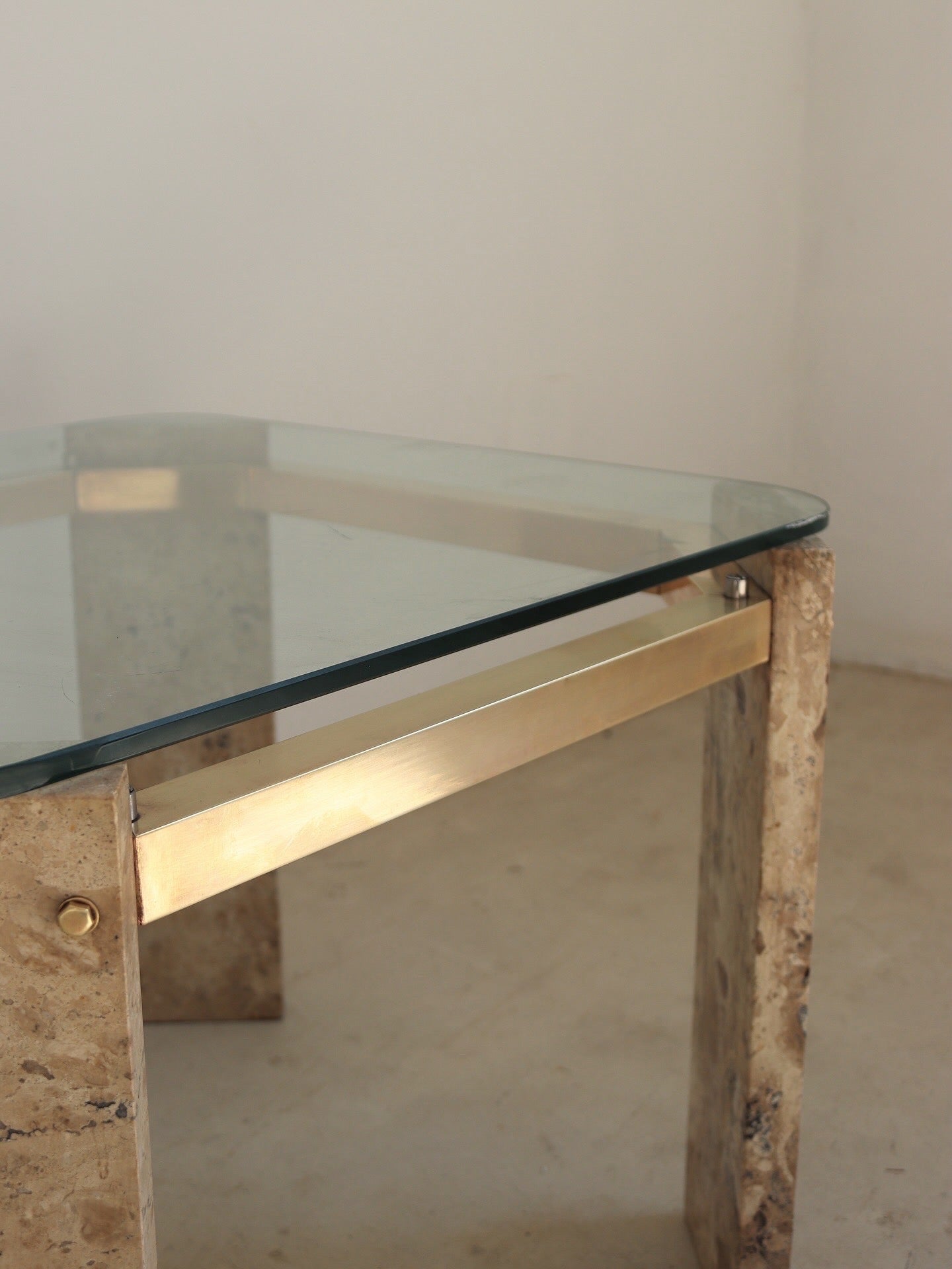 Vintage Travertine Side Table