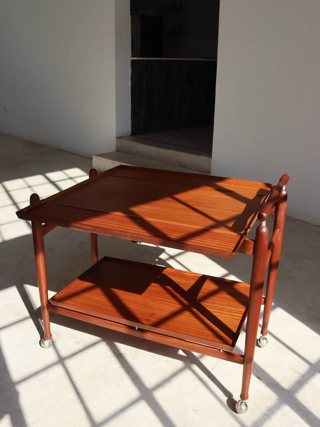 Mid-Century Drop Leaf Drinks Trolley