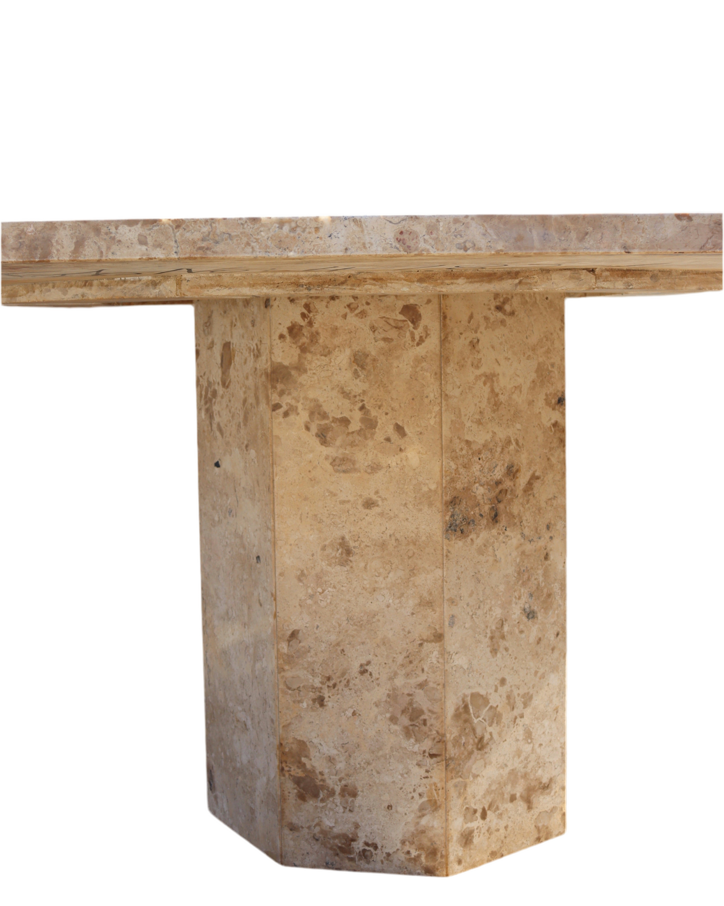 1970’s Octagonal Travertine Dining Table