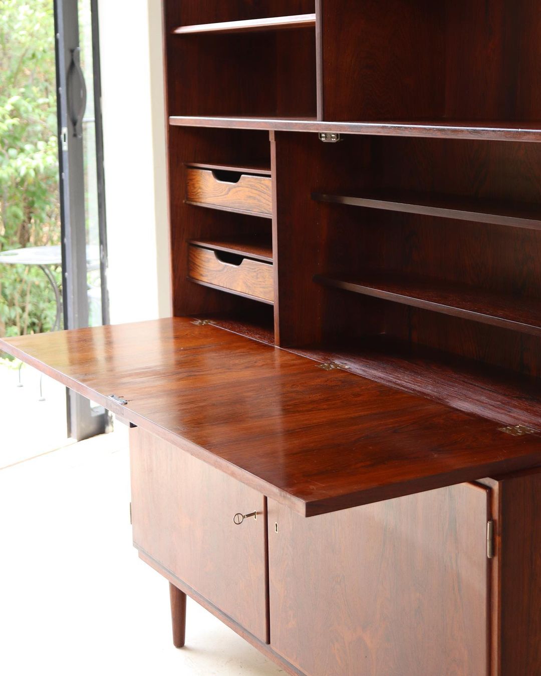 Danish 2 Piece Desk & Shelving Unit