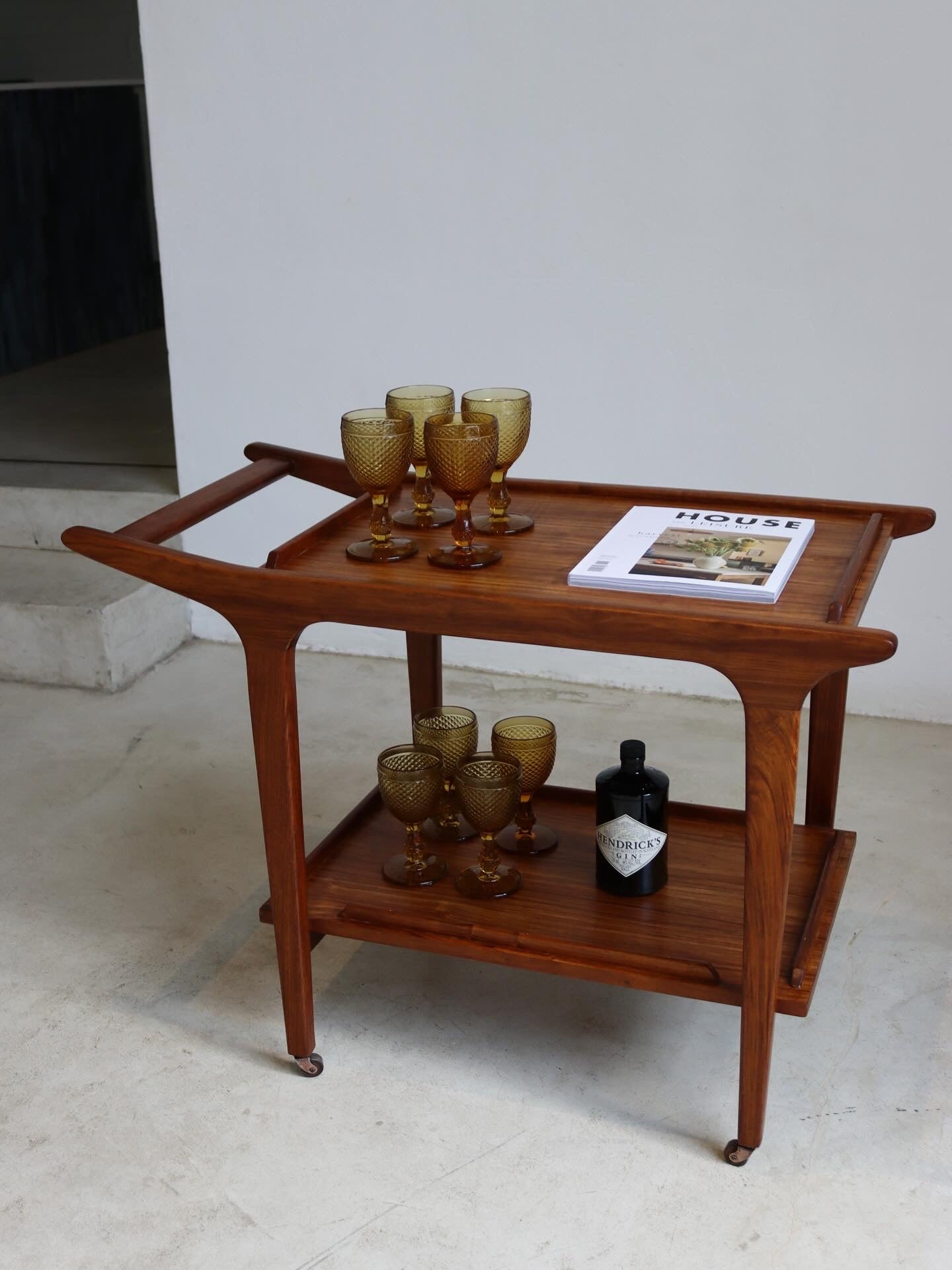 Mid-Century Drinks Trolley