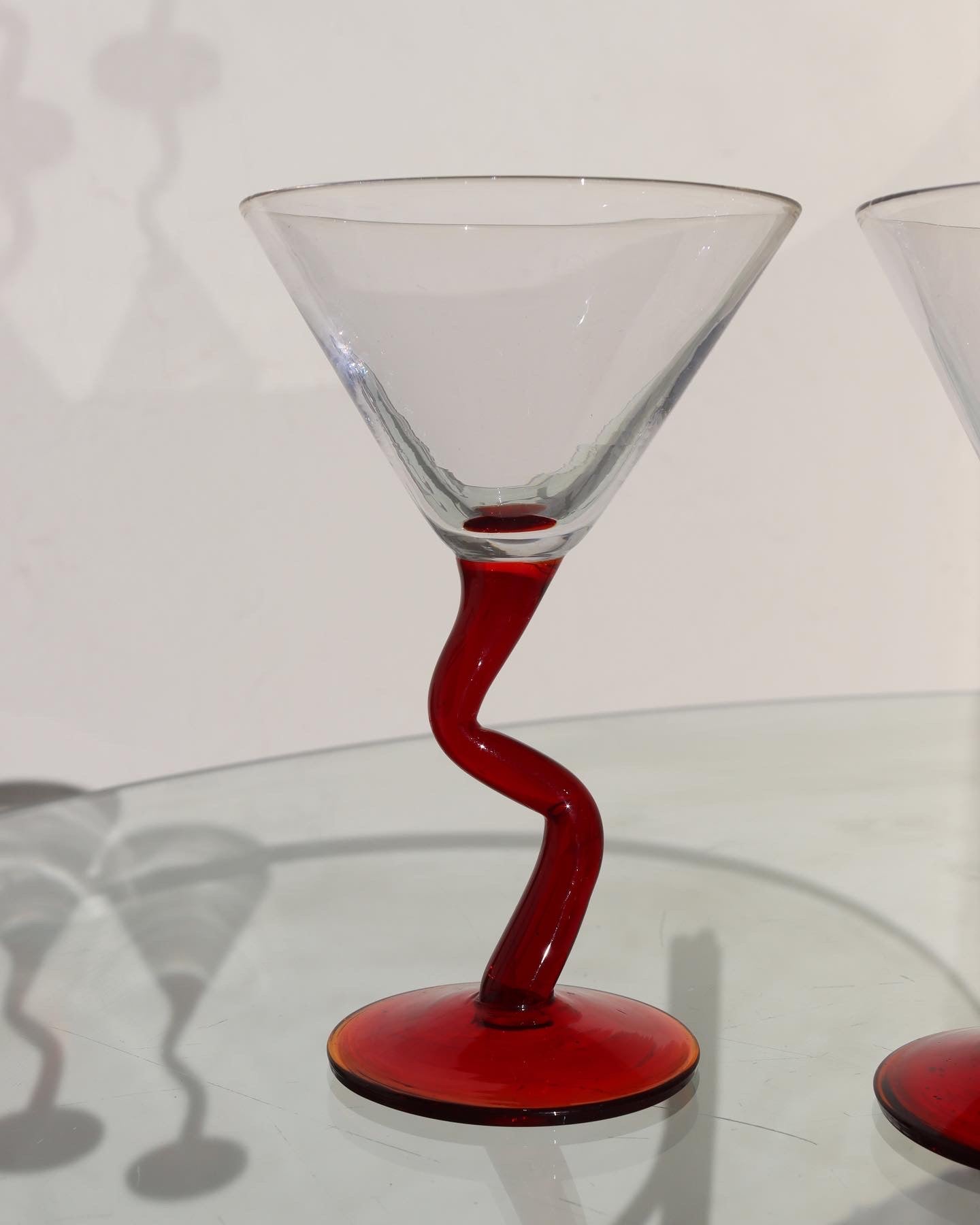 Zig Zag Martini Glasses