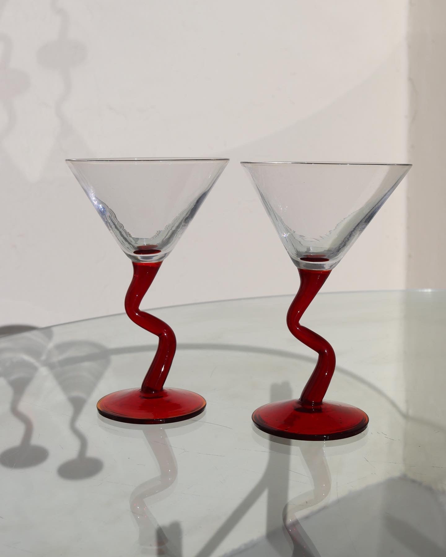 Zig Zag Martini Glasses