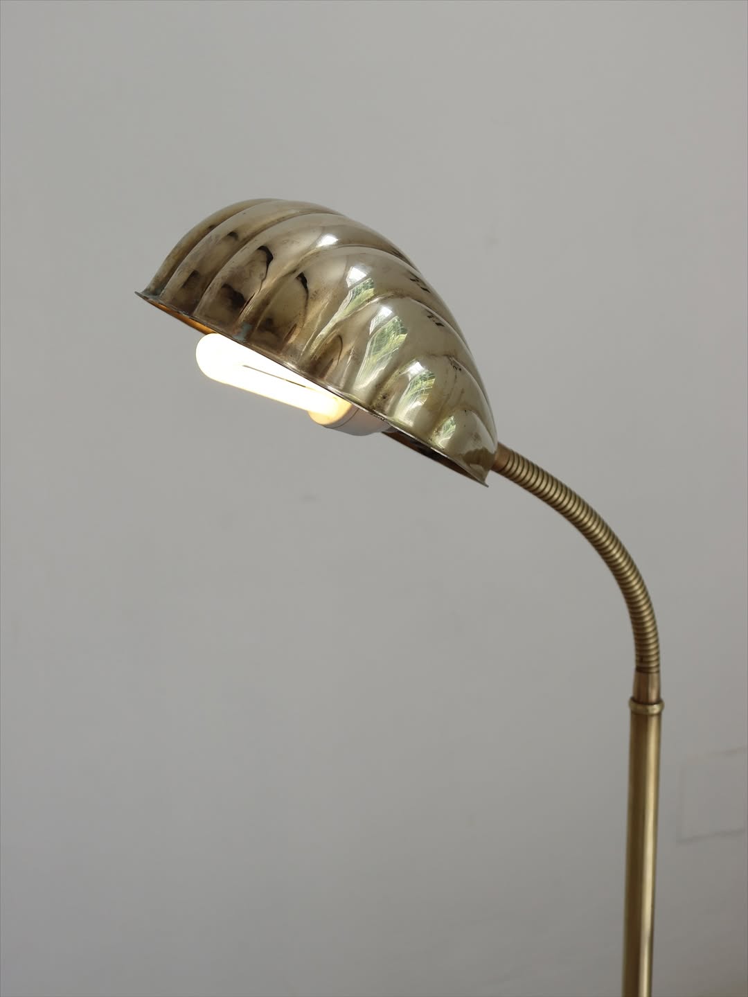 Vintage Brass Shell Floor Lamp