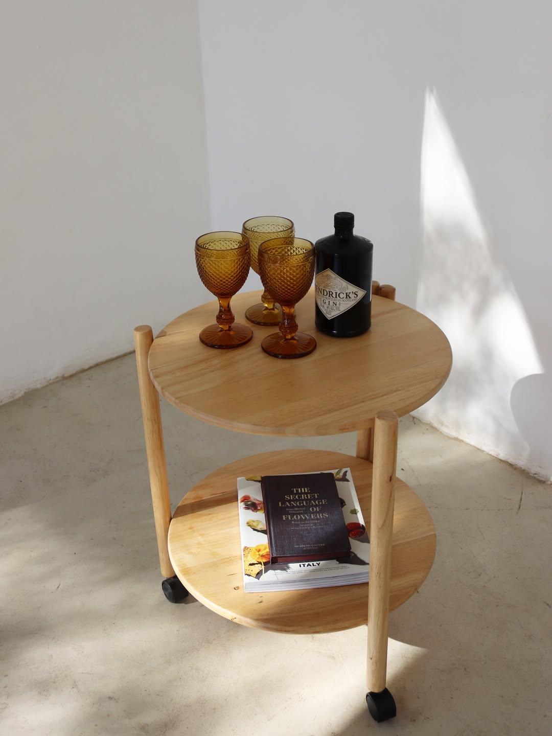 Mid-Century Danish Lazy Susan Drinks Trolley