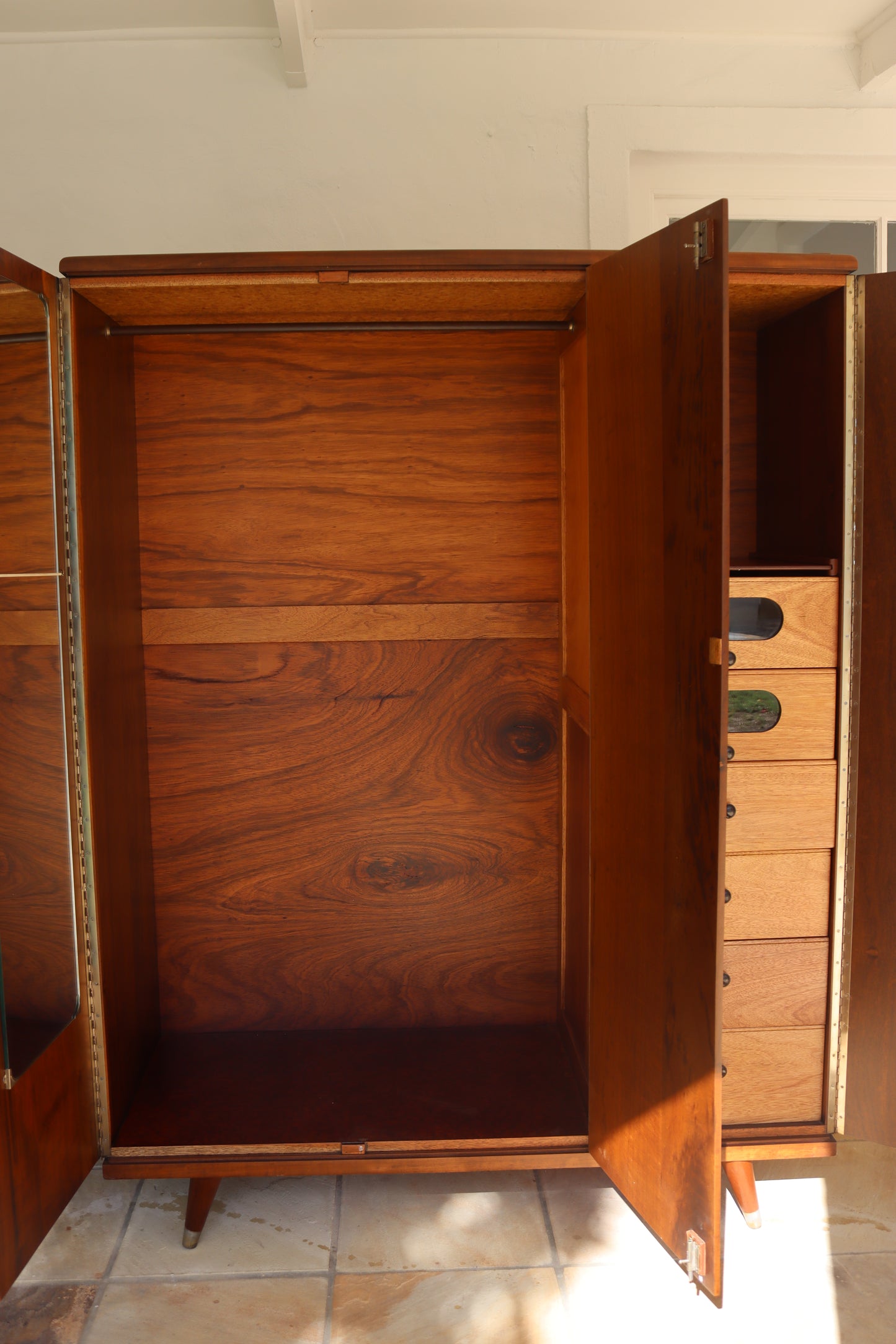 Mid-Century Imbuia Wardrobe