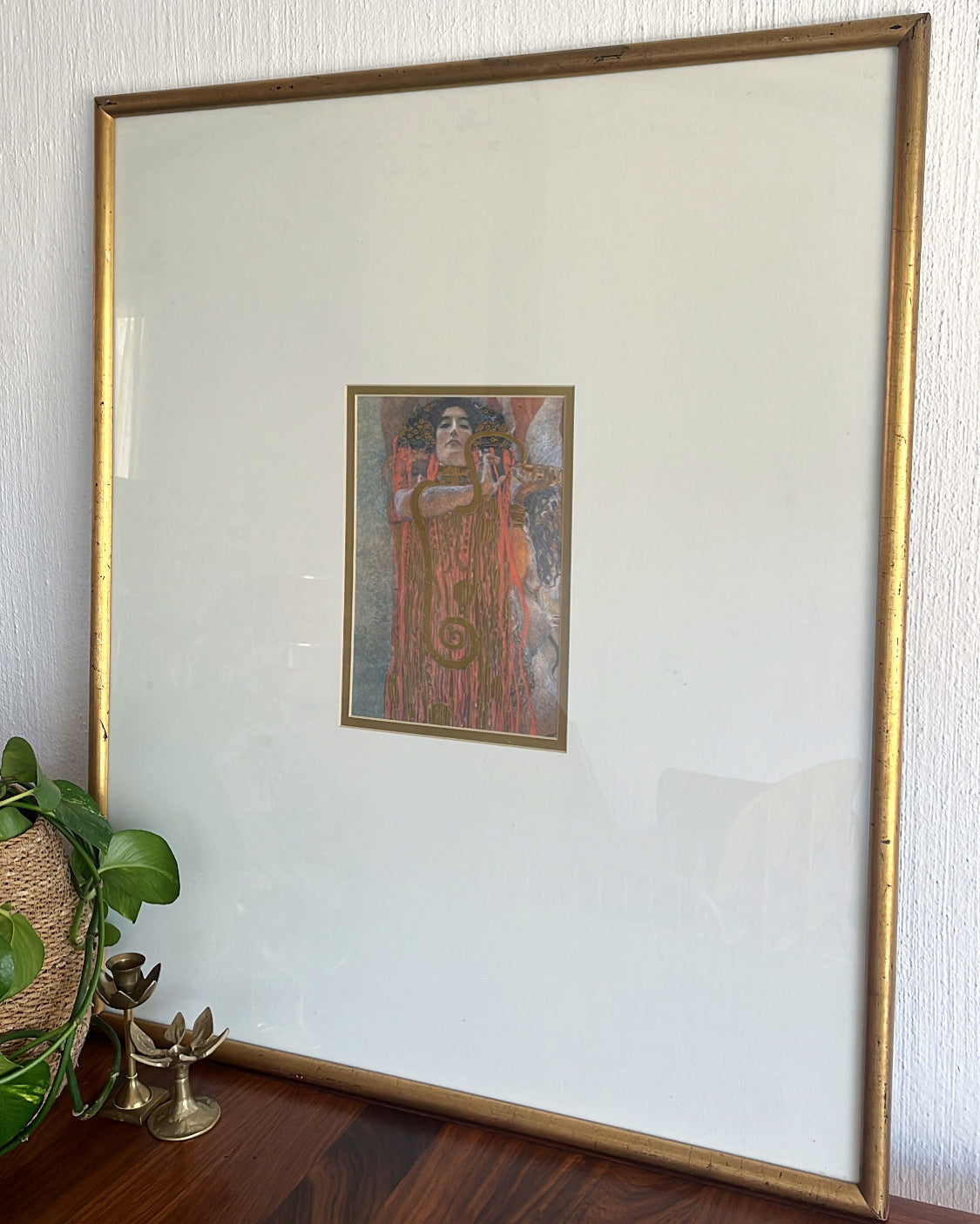 Vintage Framed Gustav Klimt “Hygieia” Print