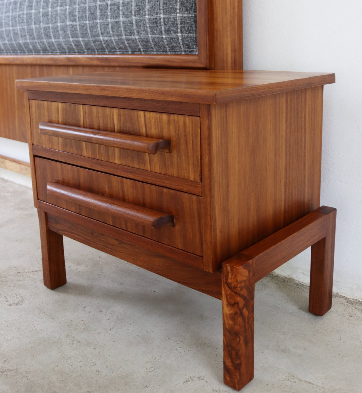 Mid-Century Headboard & Pedestals