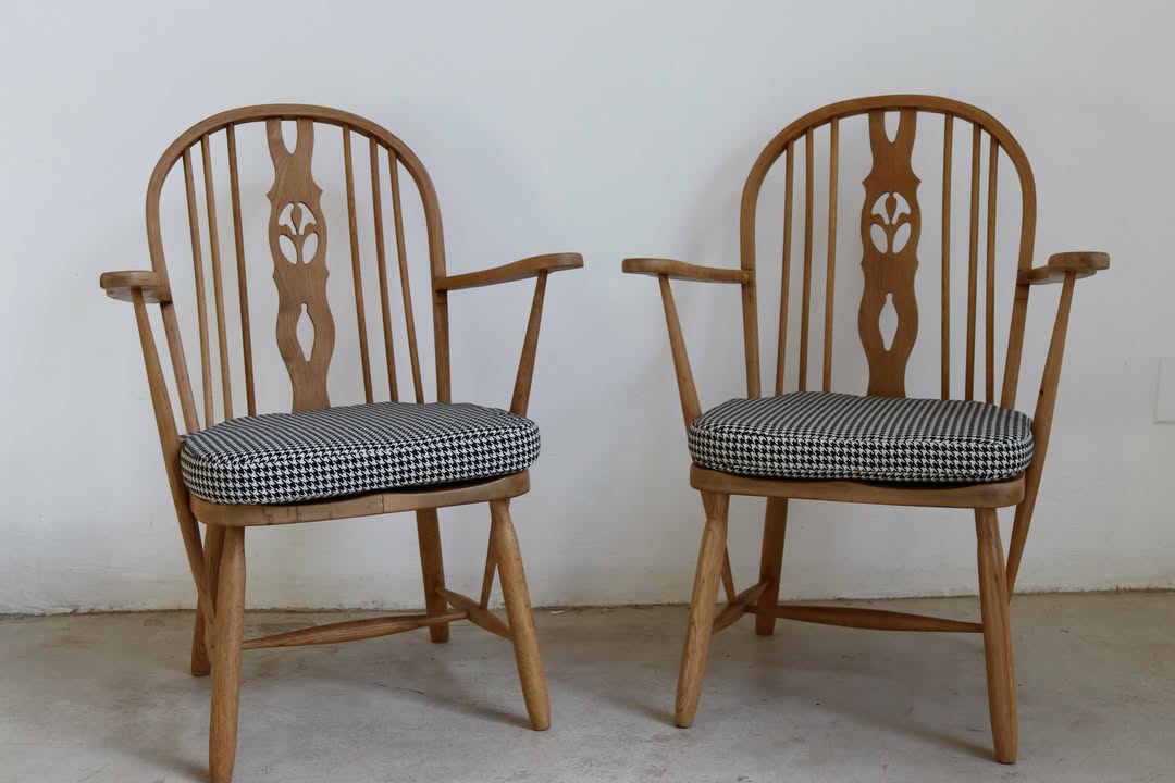 Vintage Oak Arm Chairs