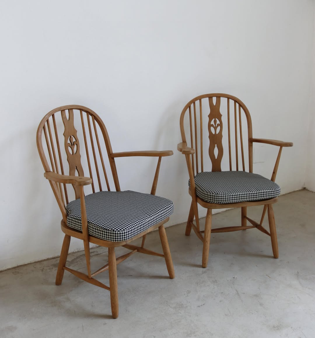Vintage Oak Arm Chairs