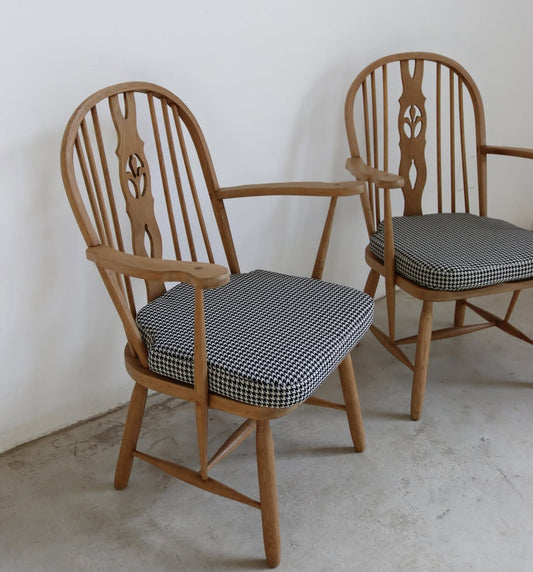 Vintage Oak Arm Chairs