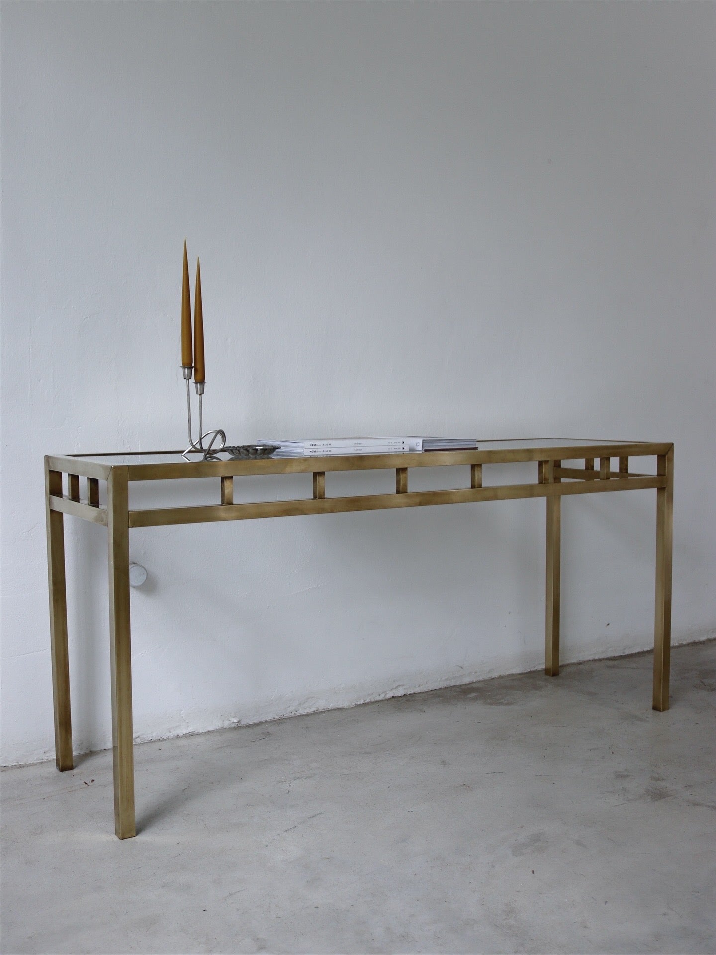 Vintage Brass Console Table