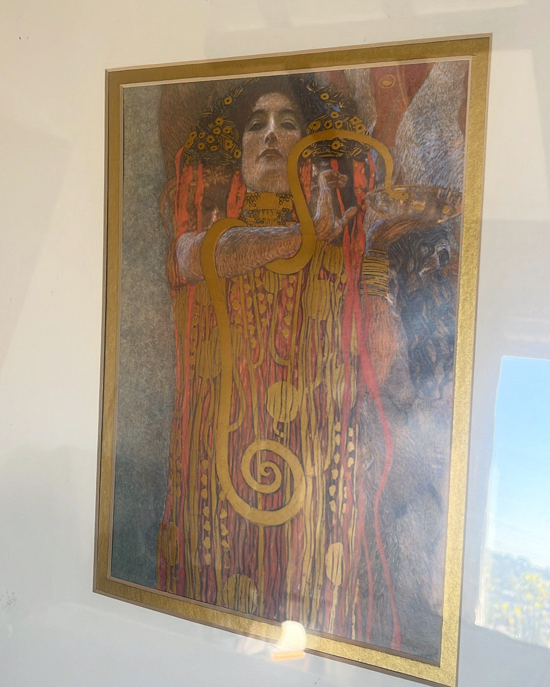 Vintage Framed Gustav Klimt “Hygieia” Print