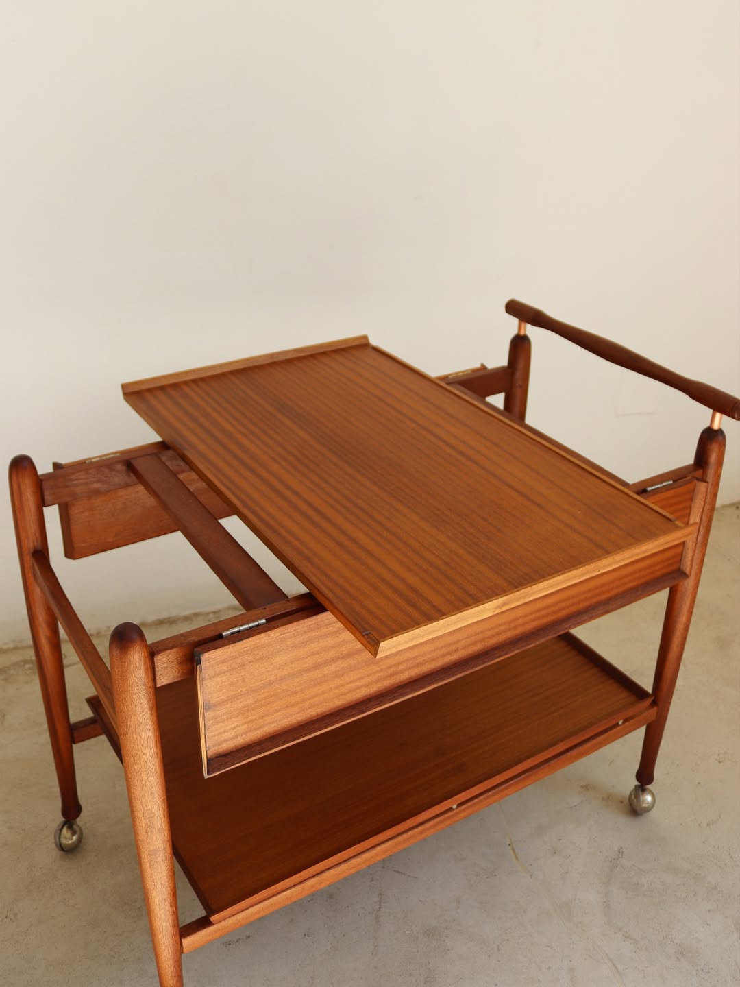 Mid-Century Drop Leaf Drinks Trolley