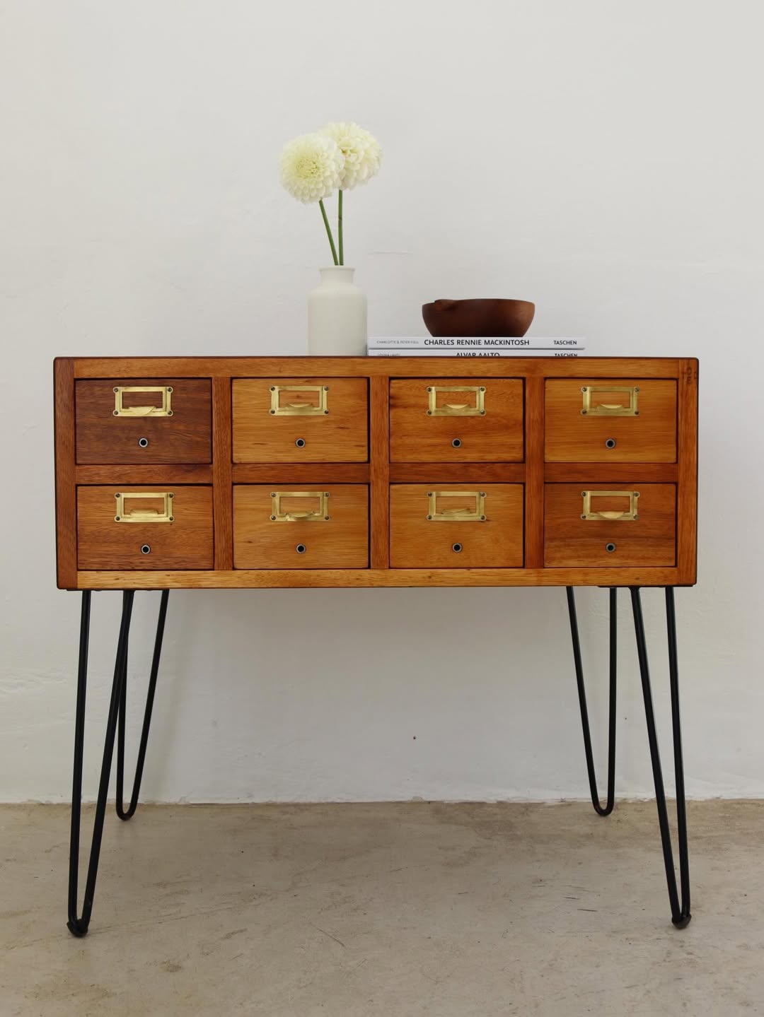 Mid-Century Library Card Cabinet