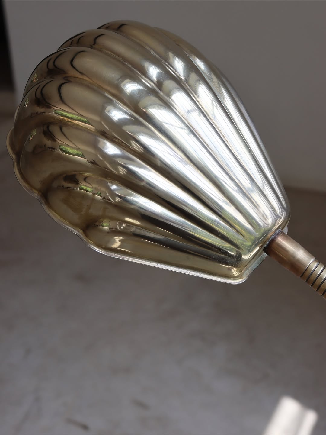 Vintage Brass Shell Floor Lamp