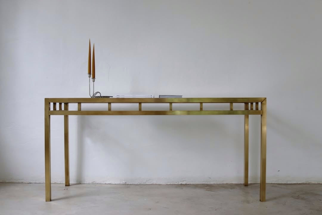 Vintage Brass Console Table