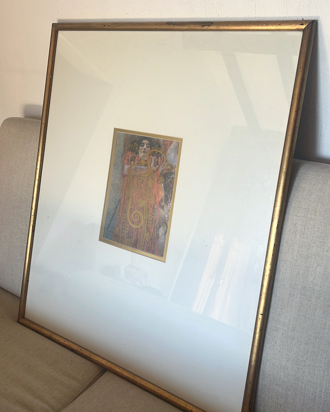 Vintage Framed Gustav Klimt “Hygieia” Print